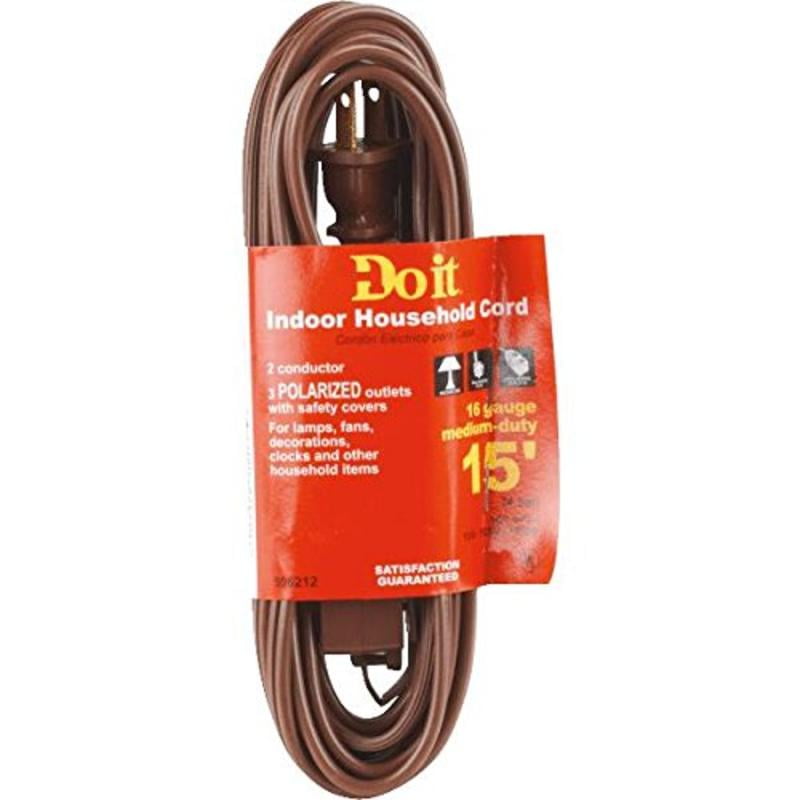 15' 16/2 Brown Extension Cord Do It Best Extension Cords INPT216215X