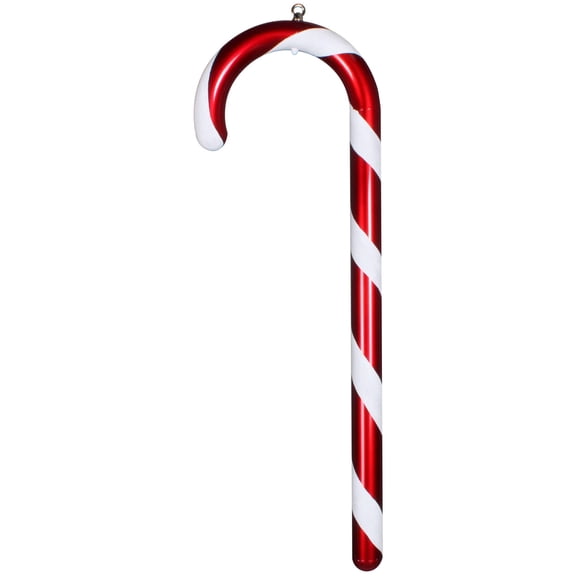 Pemberly Row 24" Plastic Candy Cane Christmas Ornament in Red and White
