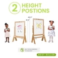 thumbnail image 5 of Little Partners Peek-A-Boo Art Toddler Easel, Two-Sided Adjustable Height Clear Plexi Glass Paint Station for Kids with Built-in Storage, Eraser, Paint Containers - Natural, 5 of 10
