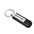 thumbnail image 2 of iPick Image for Cadillac Escalade Silver Metal Plate Black PU Leather Strap Key Chain, Official Licensed, 2 of 5