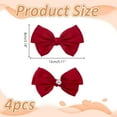thumbnail image 2 of 1 set 4pcs Bowknot Chiffon Shoe Buckle Clips Detachable Wreath Shoe Decoration Red 130x80mm, 2 of 9