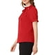 thumbnail image 4 of INSPIRAR CHIC Blusas de Verano para Mujeres de Color Sólido con Lazo en el Cuello y Mangas Cortas para Usar en el Trabajo Rojo XS, 4 of 7
