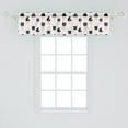 thumbnail image 2 of Ambesonne Cactus Window Valance, Foliage Silhouettes, 42" x 12", Pale Coral Black White, 2 of 3