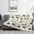 thumbnail image 2 of Fotbe Dinosaur Manta de Franela con Estampado, Manta Ultrasuave para Cama, Sofá, Auto, Hipoalergénica y Antibolitas-80"x60", 2 of 6