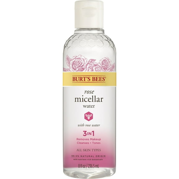 Burt's Bees Micellar Facial Cleansing Water with Rose Water, 8 Oz