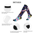 thumbnail image 5 of Pofeuu Space Colorful Donut Print Compression Socks for Women & Men Circulation - Best Support for Nurses,Running,Athletic,Sports, 5 of 7