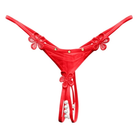 Lingerie for Women Crotchless Red Lace Brief Women s Sexy Lingerie & Underwear Open Crotch Panties Naughty Ladies Underwear One Size