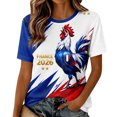 thumbnail image 2 of Women's Football Graphic T-Shirt, Women's Soccer Fan Short Sleeve T-Shirt, Round Neck Casual Tee for Day Support & Fan for Soccer Tournament 2026 White Size: 3XL, 2 of 6