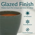 thumbnail image 6 of Sunnydaze Resort 8.5" x 8.5" x 8" Round Gray Ceramic Outdoor Planter 2-Count, 6 of 13