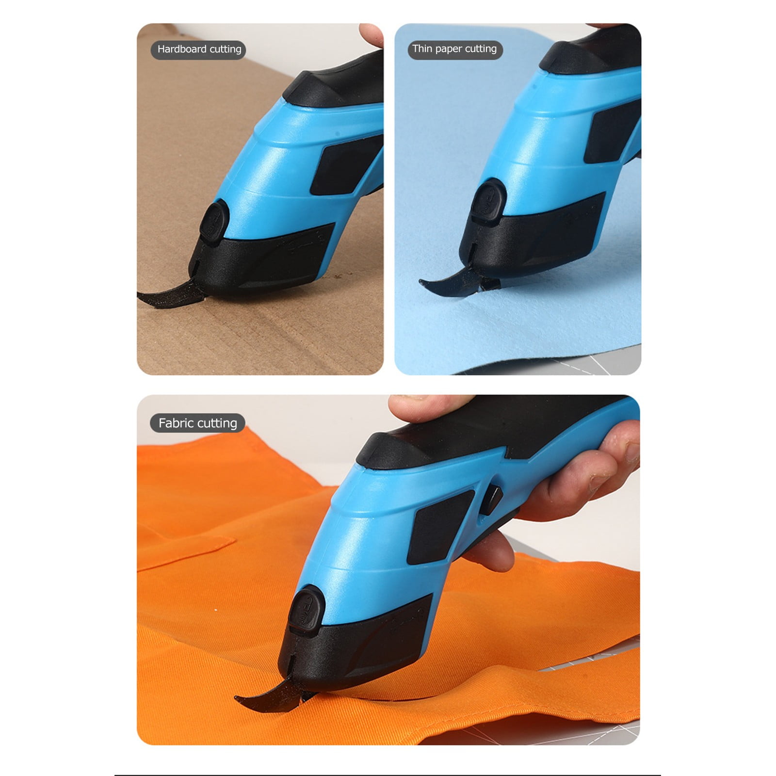 Cordless Electric Scissors Fabric Cutter for Crafts, Box, Sewing, Carpet, & Scrapbooking - Heavy Duty Rotary Shears Metal Cutting Tool - Automatic Cardboard Cutter Fabric Scissor