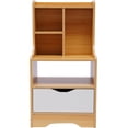 thumbnail image 2 of Miumaeov Nightstand Table with Storage Basket, Narrow Nightstand Frame Sofa Side Table for Small Space Living Room Bedroom Furniture, 2 of 10