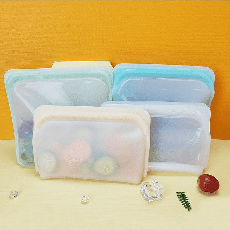 Dishwasher Safe Food Storage Bags Stand Up Pack, Reusable Gallon