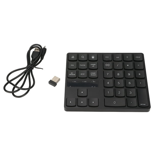 Teclado Numérico Inalámbrico - 35 Teclas, Diseño Ergonómico, Silencioso, Rebote Rápido, 2.4G