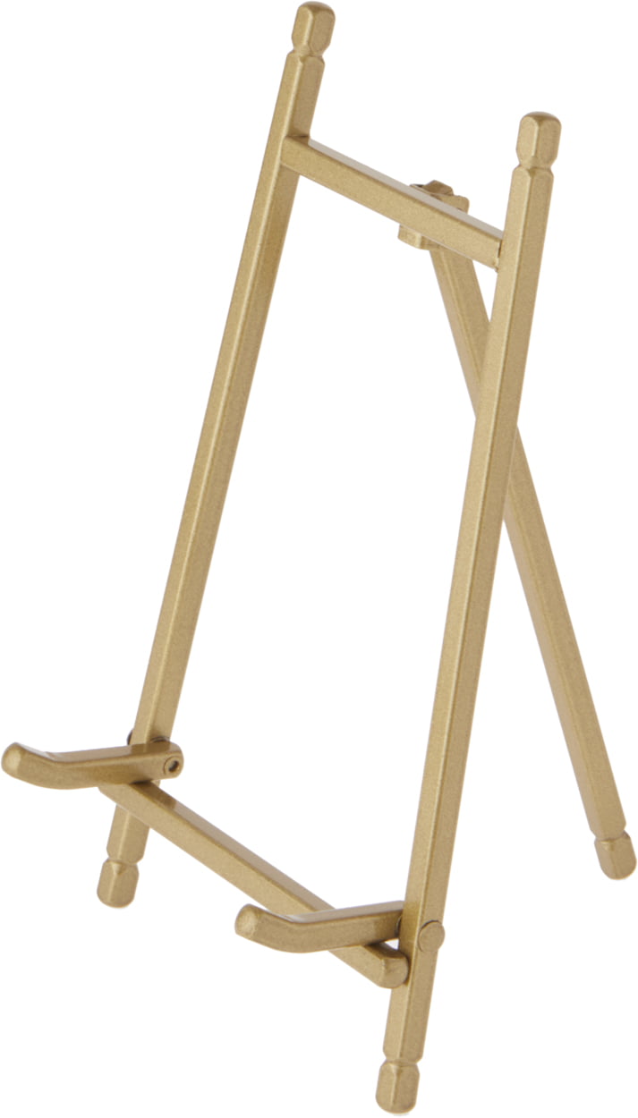 Bard's Satin Gold-toned Metal Easel 7.25" H x 4" W x 4.5" D 