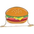 thumbnail image 1 of 2024, Bolso de mano tipo mensajero para niña, monedero tipo hamburguesa, billetera pequeña, bolso de hombro para teléfono móvil para mujer, 1 of 2