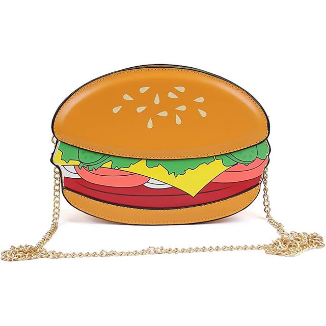 2024, Bolso de mano tipo mensajero para niña, monedero tipo hamburguesa, billetera pequeña, bolso de hombro para teléfono móvil para mujer