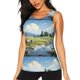 thumbnail image 1 of Fotbe Pasture Cow Blusas Sin Mangas para Mujer – Estilo Casual, Corte Suelto, Slim-Fit, Cuello Redondo Deportivo, Tops de Verano para Gimnasio y Yoga-X-Large, 1 of 7