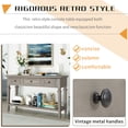thumbnail image 4 of DAJU Classic Retro Style Console Table with Three Top Drawers and Open Style Bottom Shelf for Entryway,Hallway and Living Room(Gray Wash), 4 of 12