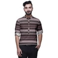 thumbnail image 4 of BESTMAN Chemises à Manches Retroussables Imprimées Kurta Mandarin Col Court pour Hommes, 4 of 6