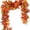 C, variant on chaungfeng Fall Wreath for Front Door, Maple Leaf and Red Berry Double Ring Grapevine Wreath with Burlap Bow, Autumn Thanksgiving Window Wall Decor, 15.75 x 10.63 Inch, 1 Pack