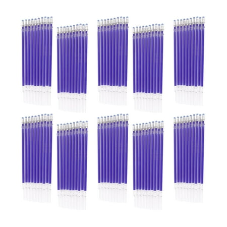 FVDPWYE 100 Pieces Heat Erasable Pen Refill Fabric Marking Pen Ballpoint Ink Marker Auto Blue