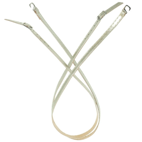 NICEXMAS Anti-drop Shoelaces Straps for Extender Braces Ankle 60x0.75cm Golden High-end Pu Woman