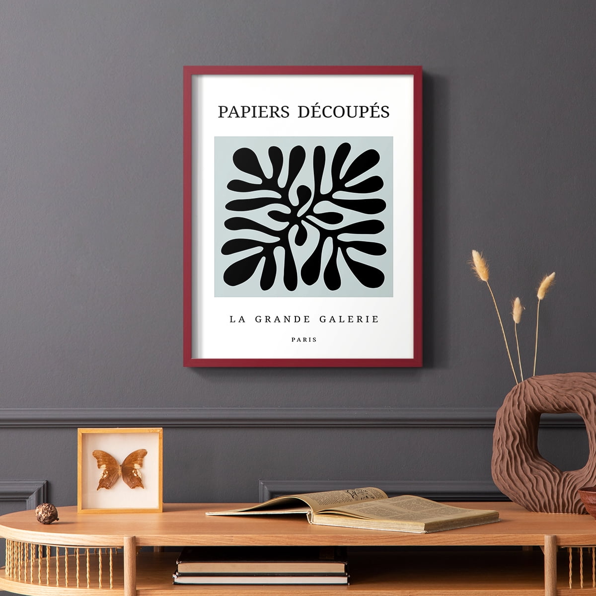 Matisse CCCXCII in Red Solid Wood 22 x 28 Framed Print