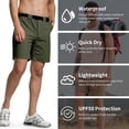 thumbnail image 4 of Zusmen Men's Hiking Shorts Outdoor Casual Lightweight Breathable Travel Golf Fishing Shorts with Nylon Belt Olive44, 4 of 5