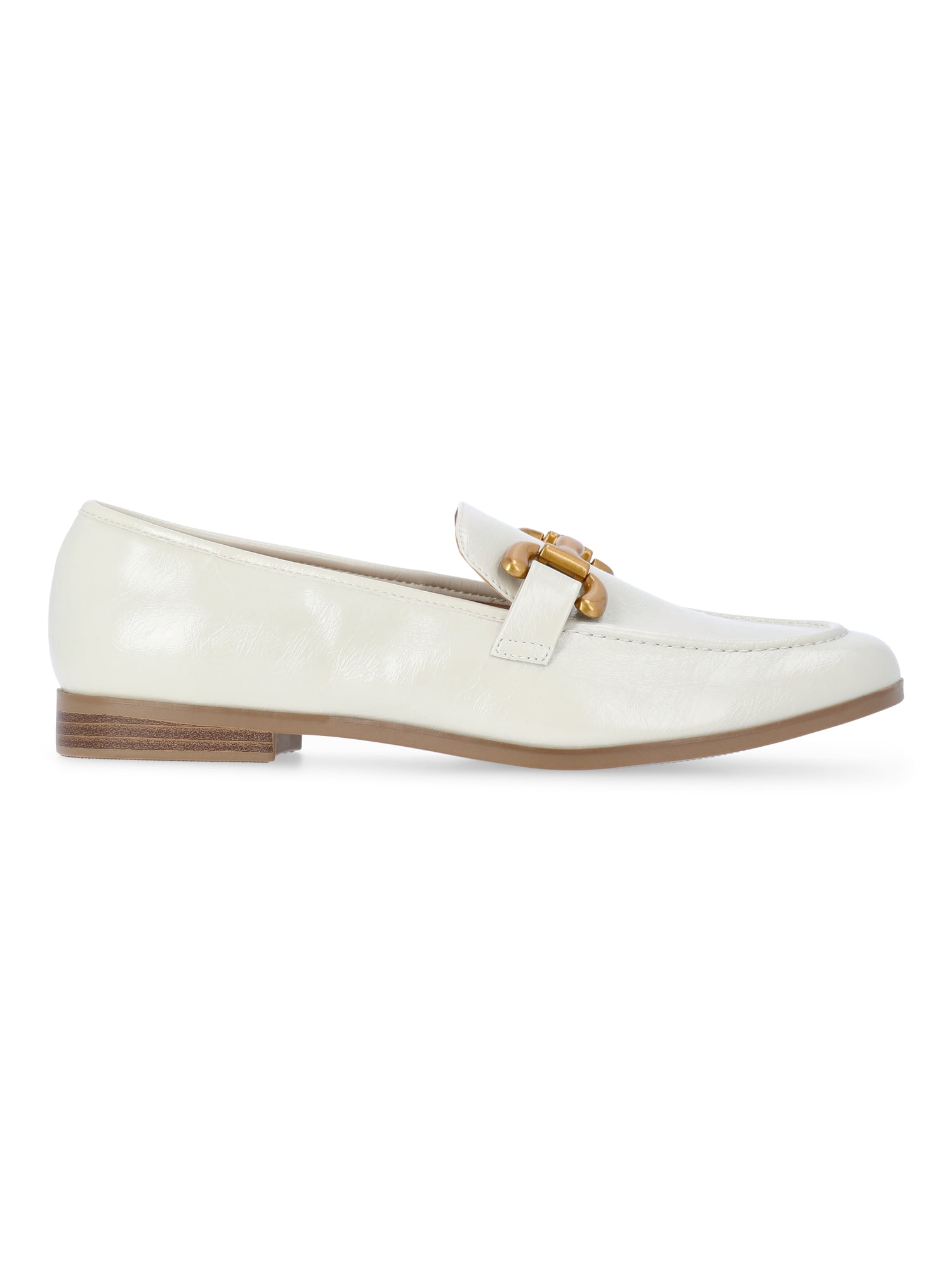 Time and Tru Women's Faux Leather Buckle Loafers
