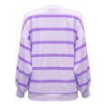 thumbnail image 5 of GigrtiJin Striped Color Block Women Sweatshirts Long Sleeve Round-Neck Trendy Tops Basic Going out Casual Blouses, 5 of 5
