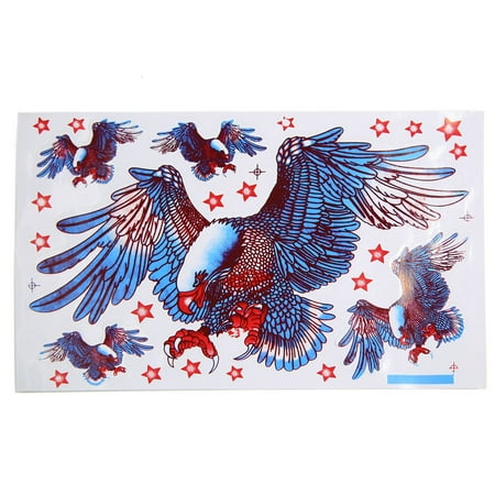 Blue 5 Flying Eagle Pattern Decal Sticker Scratch Cover Sheet for Auto