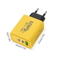 thumbnail image 3 of Ovzne Smartphone Fast Charging Plug Two Type C And One/Two USB Multi Port European Standard Charging Head On Clearance, 3 of 6