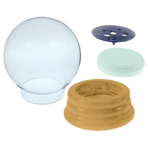 National Artcraft Decorative Wood Base Snow Globe