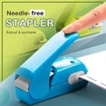 thumbnail image 2 of IKemiter Staple Free Stapler Time Saving Effortless Needle Free Handhled Stapler Mini Portable, 2 of 6