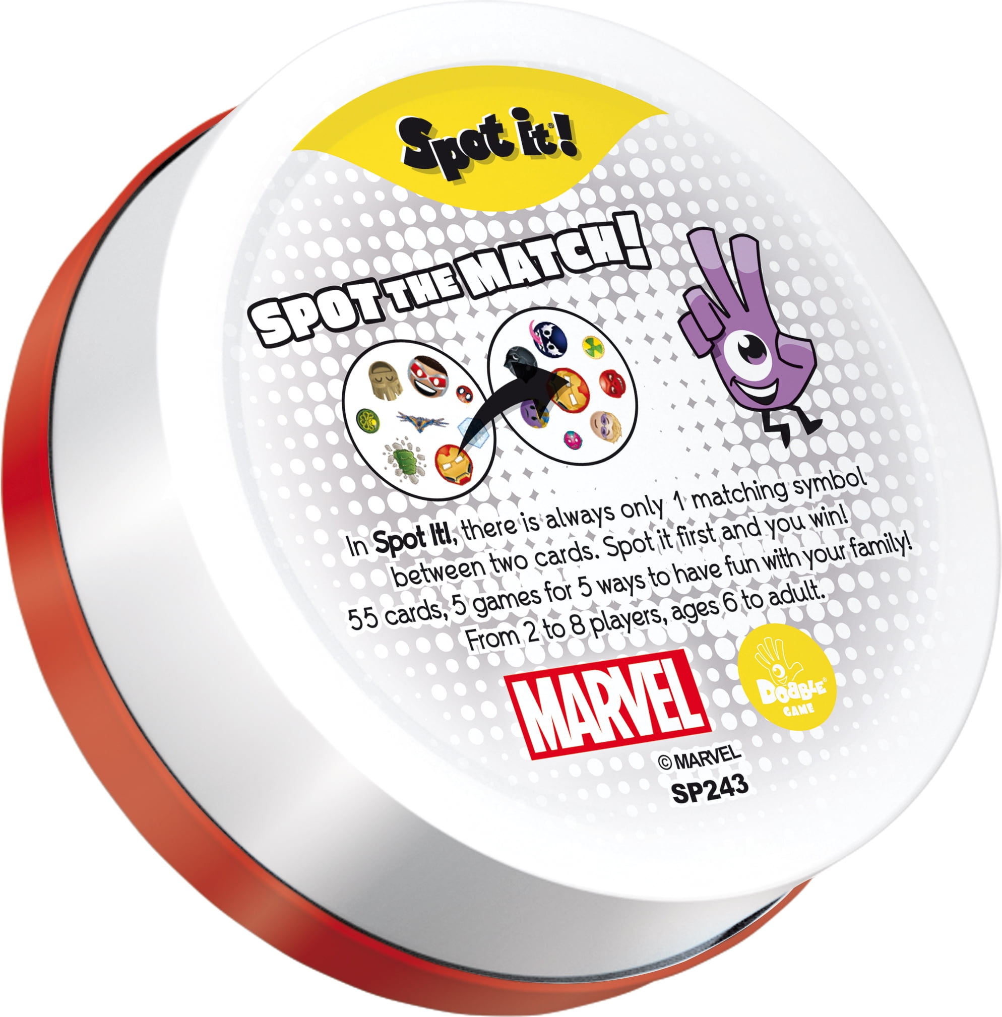 Zygomatic Spot It! Marvel Emojis - Marvel Super Heroes Family Card Game for  Superhero Fun! Fast-Paced Matching Game for Kids and Adults, Ages 6+, 2-8