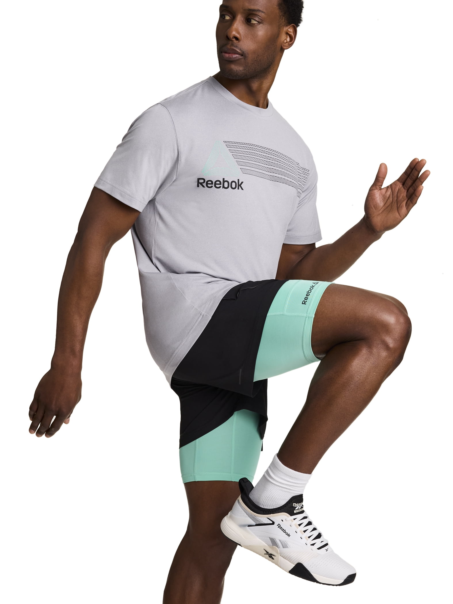 Reebok Men's and Big Men's Strength 2-IN-1 Woven Short 6" Inseam, Sizes S-3XL
