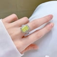 thumbnail image 6 of 4 Carat 925 Sterling Silver Engagement Rings for Women Promise Rings for Her Dainty Radiant Cut Ring Statement Cocktail Rings for Wife Ladies, 6 of 7
