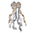 thumbnail image 1 of HEVIRGO Christmas Tree Top Decoration Snowflake Print Tear Resistant Workmanship Increase The Atmosphere Xmas Tree Ribbon Bow Pendant for Christmas, 1 of 10