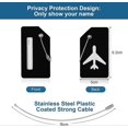 thumbnail image 2 of 2 PCS Silicone Baggage Labels, Suitcase ID Tag Set, Handbag Tag Labels Travel Accessories for Checked Luggage, Hand Luggage and Handbags - Black, 2 of 5