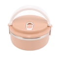 thumbnail image 1 of Insulation Lunch Box, Stainless Steel Inner Liner Silicone Sealing Rings Lunch Box Round Breathable Holes Insulation Food Box Arched Handle Design Bento Box, 1 of 8