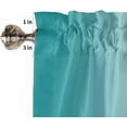 thumbnail image 5 of Kitchen Curtains Set, Teal Ombre Kitchen Curtains and Valances Set, Farmhouse Turquoise Gradient Aesthetics Rod Pocket Tier Curtains 24 Inch Length for Cafe/Bedroom Windows, 5 of 6