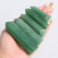 thumbnail image 3 of GKNET Natural Aventurine Crystal Obelisk Quartz Point Decoration Reiki Healing Stone-50~60mm, 3 of 8