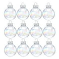 thumbnail image 5 of Mosey 6/12Pcs Fillable Christmas Balls with Lanyard Shatterproof Transparent DIY Plastic Hanging Decoration Xmas Tree Pendants, 5 of 8