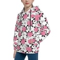 thumbnail image 2 of Haiem Rose Flowers Pattern Boys Hoodie, Youth Pullover Hooded Sweatshirt, Kangaroo Pocket Hoodie for Kids Girls -X-Large, 2 of 6