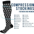 thumbnail image 4 of GZHJMY 1 Pair Black and White Polka Dot Compression Socks for Women Men, Knee High Stocking for Running,Athletic,Medical, 4 of 7