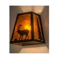 thumbnail image 6 of Meyda 120132 8 in. Lone Stag Wall Sconce, Chestnut & Amber Mica, 6 of 6