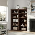 thumbnail image 3 of 5-Tier Bookcase 67'' Tall Wooden Office Bookshelf with Large Open Storage Shelves Modern Farmhouse Bookshelf for Living Room, 3 of 6