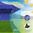 thumbnail image 5 of COBIZI 10x30 Heavy Duty Pop Up Canopy for Party Wedding Outdoor Events, Waterproof 420D PU Oxford UPF 50+, Removable Awning & 5 Sidewalls, Easy Set-Up with 1080D Roller Bag,Dark Blue, 5 of 9
