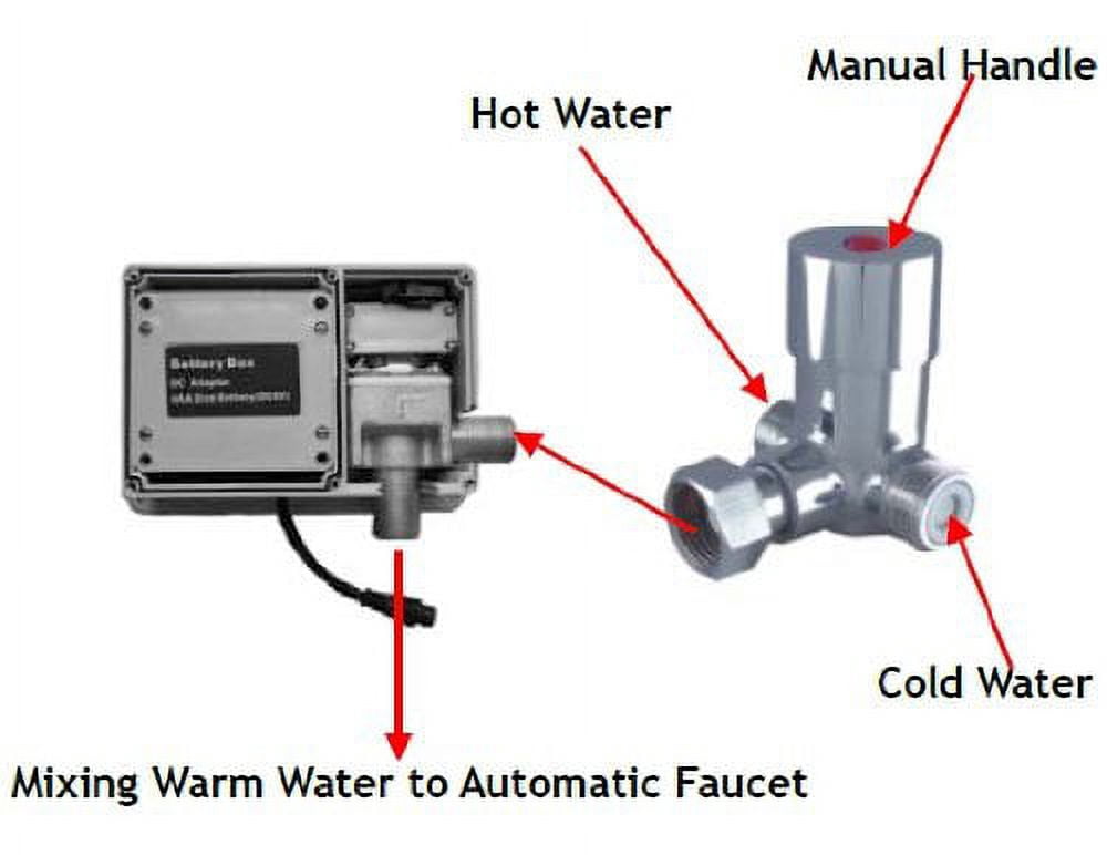 Cascada Automatic Hands Free Modern Contemporary Design Sensor Faucet (Hot & Cold), Chrome … (HDD413)