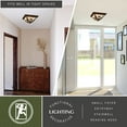 thumbnail image 4 of Bryce 14-in W Bronze Rustic Deer Flush Mount Ceiling Light Fixture, 4 of 11